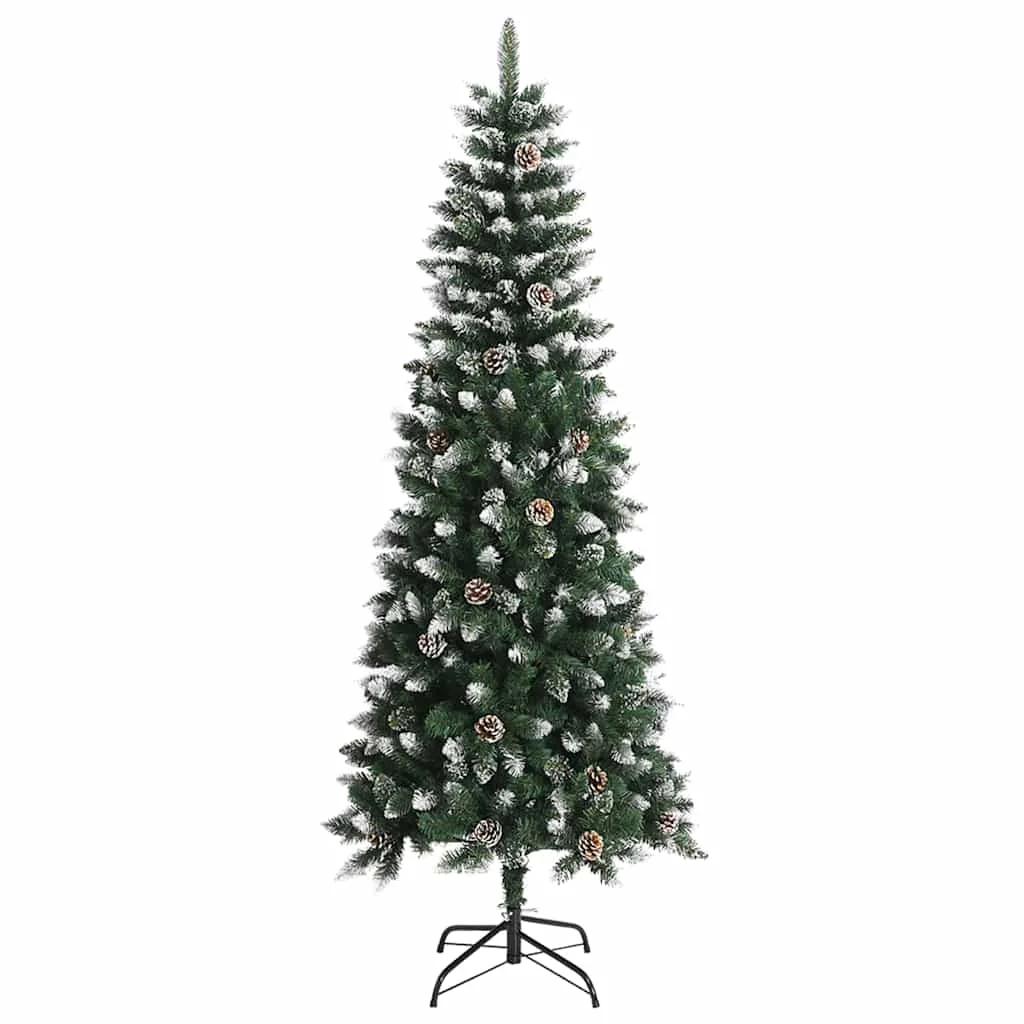 Mű karácsonyfa 300 LED-del Zöld 210 cm PVC és Műanyag és Acél