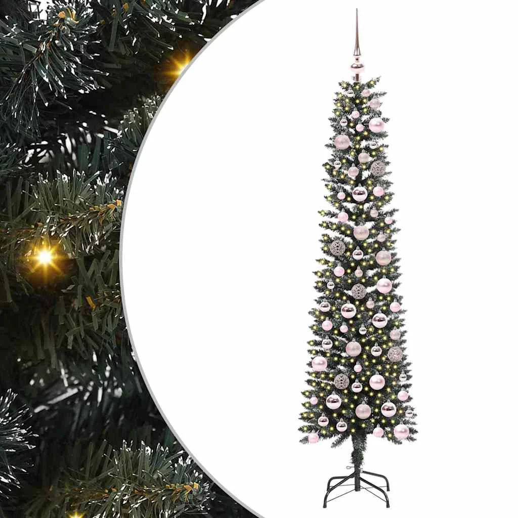 Mű karácsonyfa 300 LED-del Zöld 180 cm PVC és Műanyag és Acél