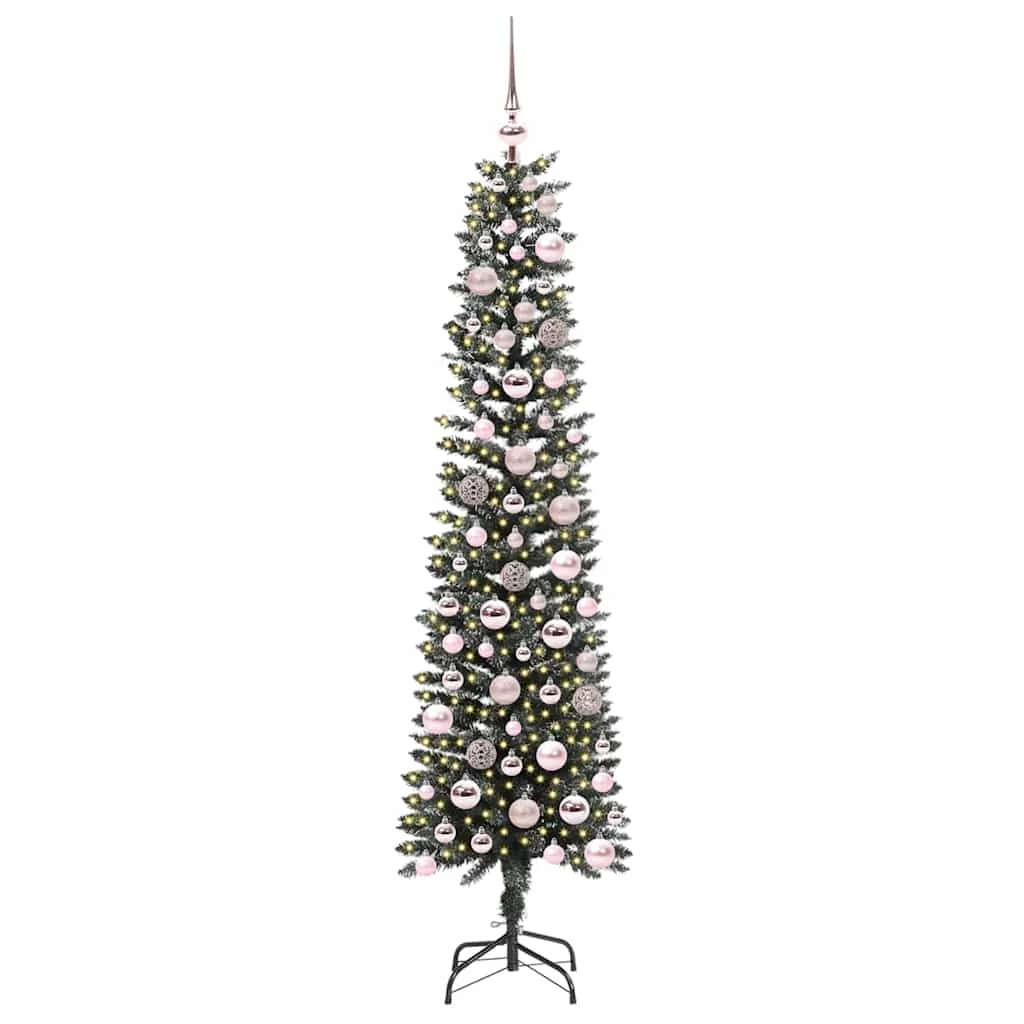 Mű karácsonyfa 300 LED-del Zöld 180 cm PVC és Műanyag és Acél