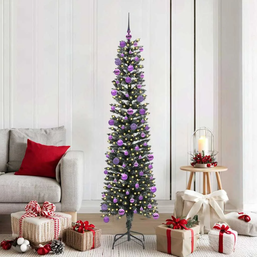 Mű karácsonyfa 300 LED-del Zöld 180 cm PVC és Műanyag és Acél
