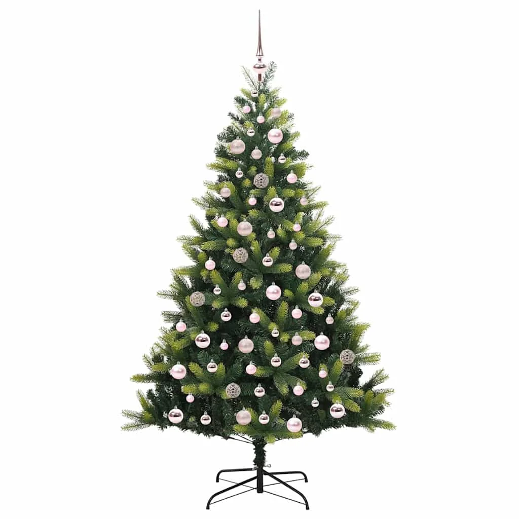 Mesterséges Hajlított Karácsonyfa 300 LED-del Zöld 180 cm