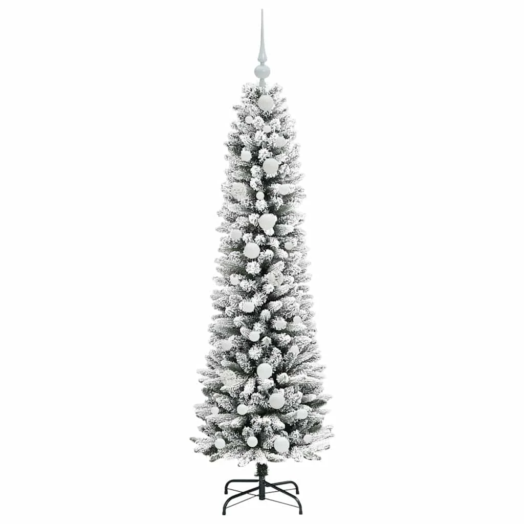 Mű karácsonyfa 150 LED-del Fehér 150 cm PVC és Fém és Műanyag