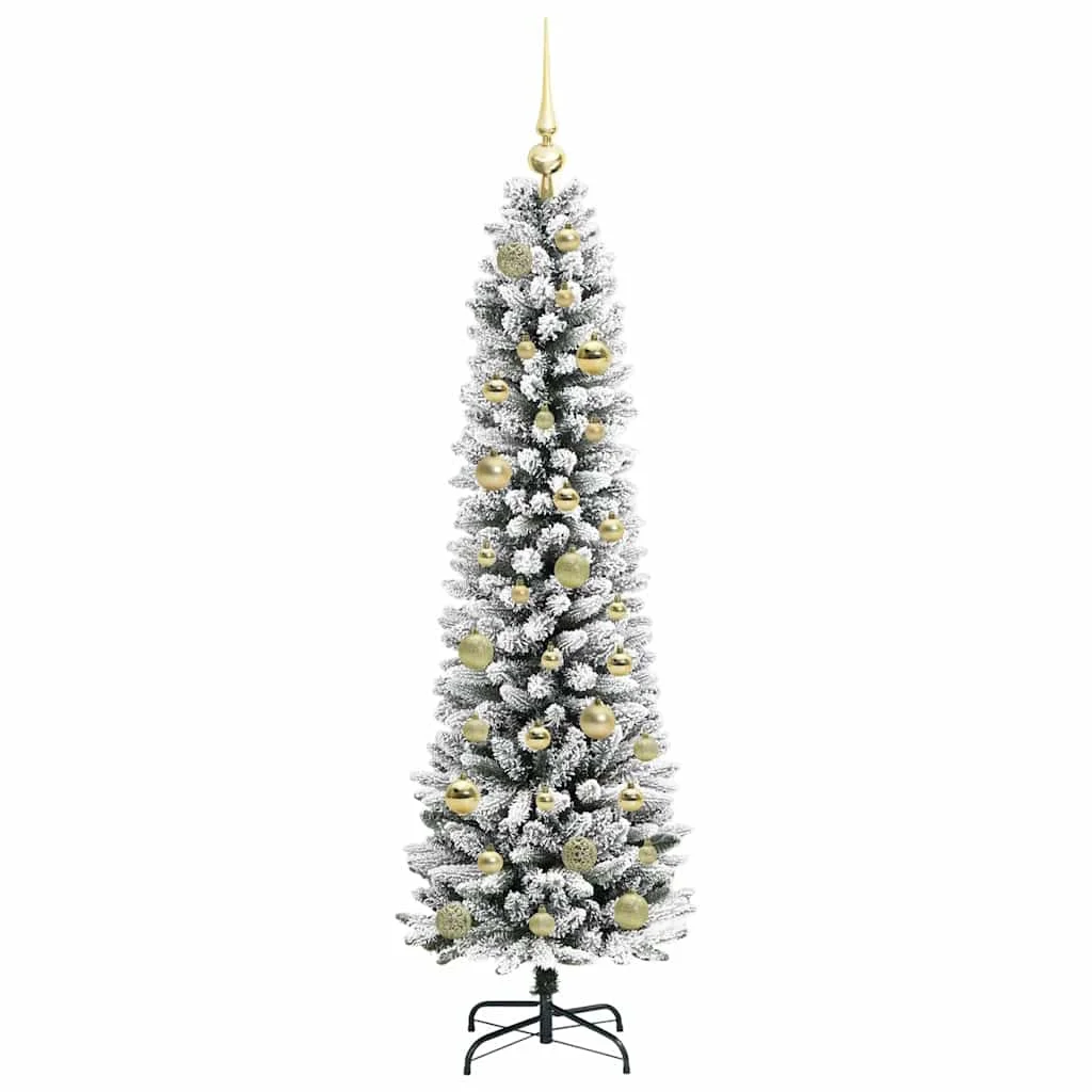 Mű karácsonyfa 150 LED-del Fehér 150 cm PVC és Fém és Műanyag