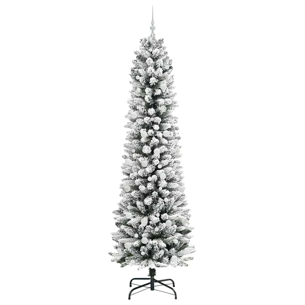 Mű karácsonyfa 300 LED-del Fehér 240 cm PVC és Fém és Műanyag