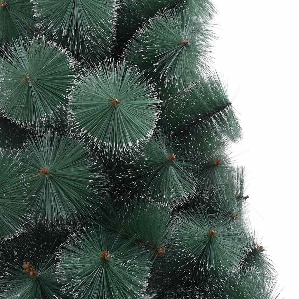 Műfenyő világítással és gömbszettel 300 LED-del Zöld 210 cm PET