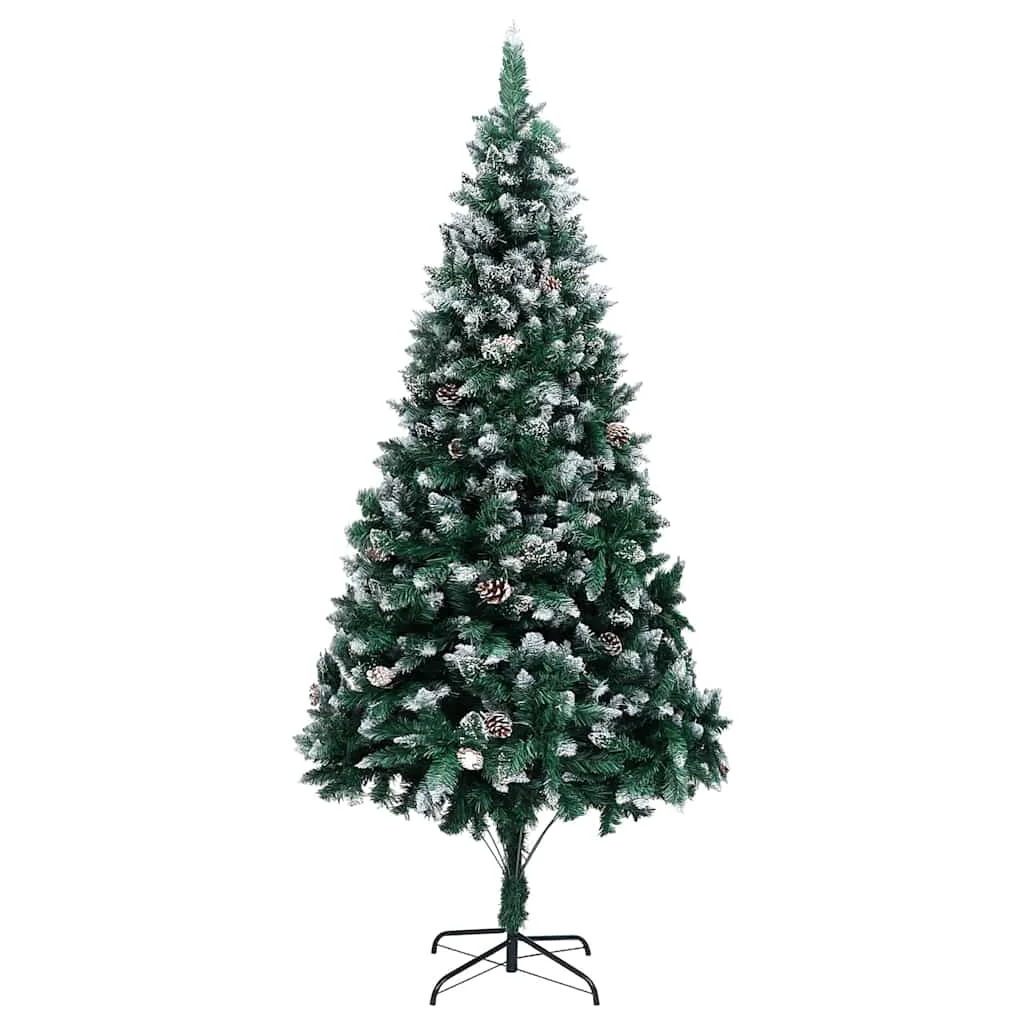 Mű karácsonyfa 300 LED-del Zöld 240 cm PVC és Acél és Műanyag