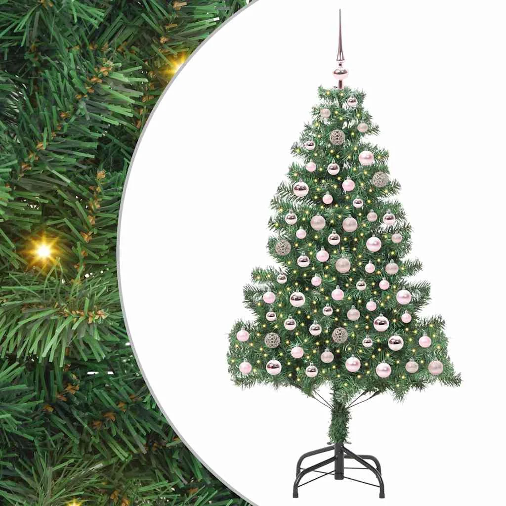 Karácsonyfa 300 LED-del állvánnyal Zöld 180 cm PVC