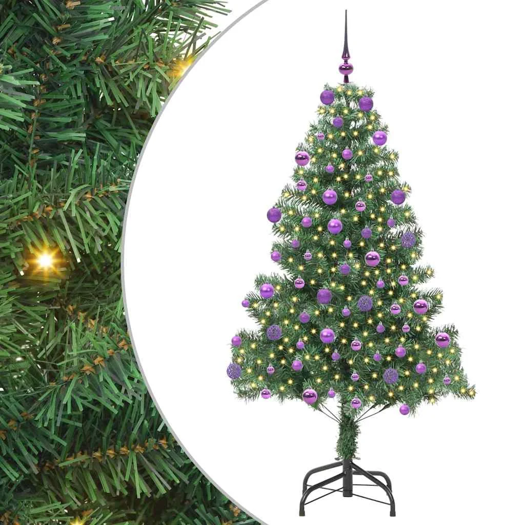 Karácsonyfa 300 LED-del állvánnyal Zöld 180 cm PVC