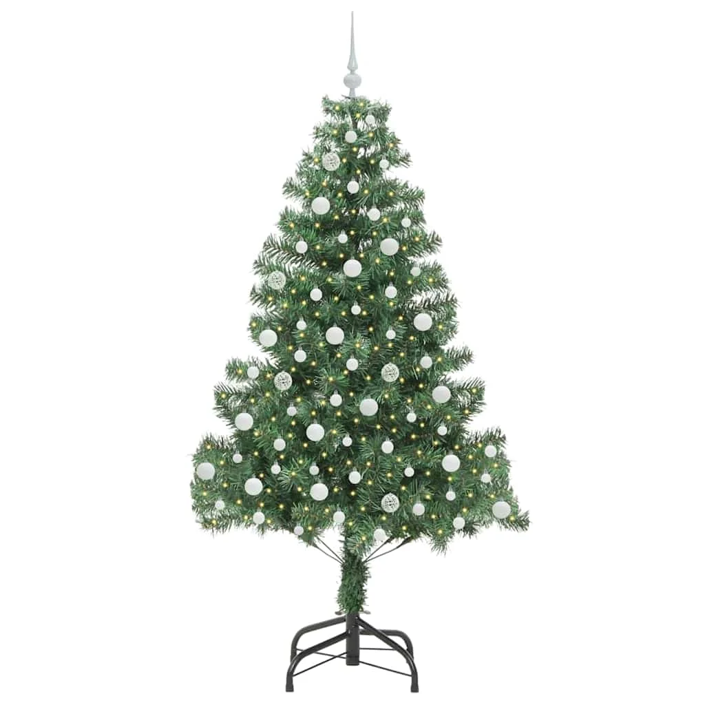 Karácsonyfa 300 LED-del állvánnyal Zöld 210 cm PVC