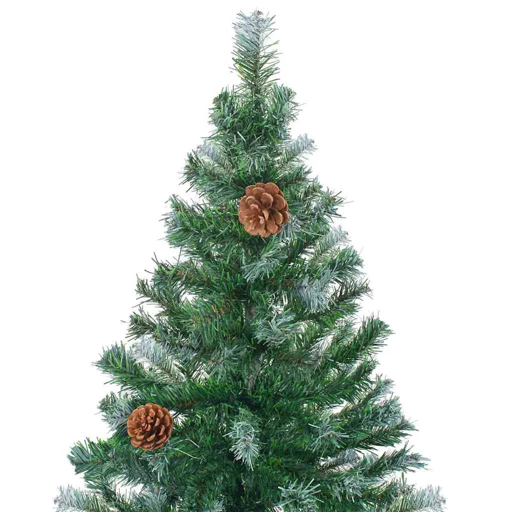 Mű karácsonyfa 300 LED-del állvánnyal Zöld 180 cm PVC és Acél
