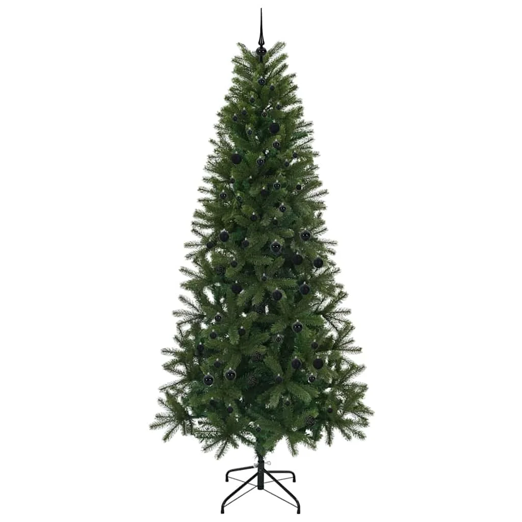Mű karácsonyfa 300 LED-del állvánnyal Zöld 240 cm PE és PVC