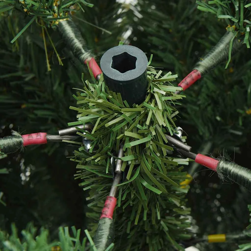 Műanyag Hajtogatós Karácsonyfa állvánnyal Zöld 210 cm PE és PVC