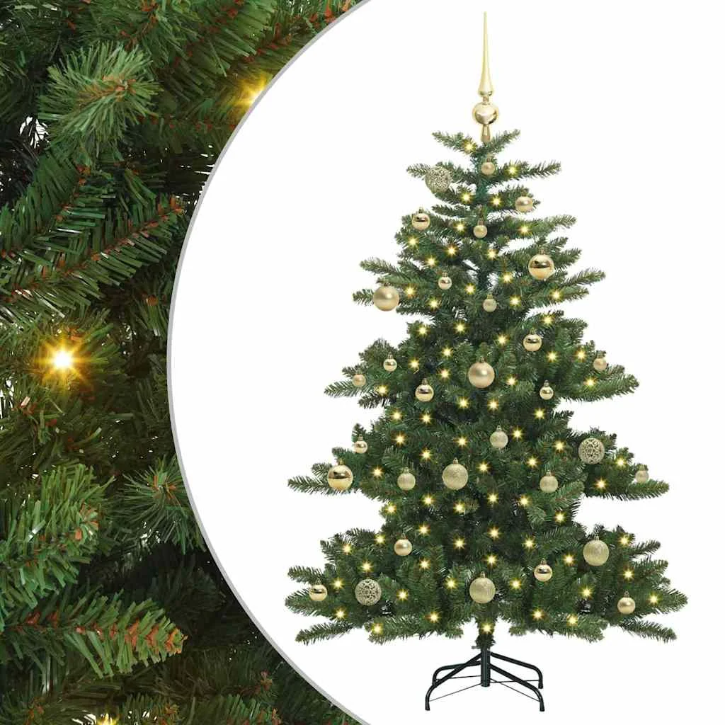 Műanyag Hajtogatós Karácsonyfa 150 LED-del Zöld 150 cm PVC