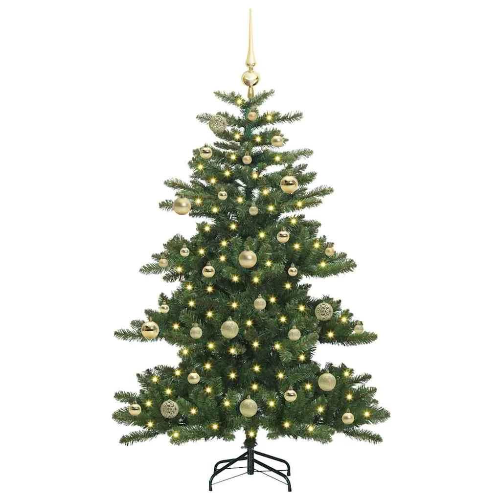 Műanyag Hajtogatós Karácsonyfa 150 LED-del Zöld 150 cm PVC