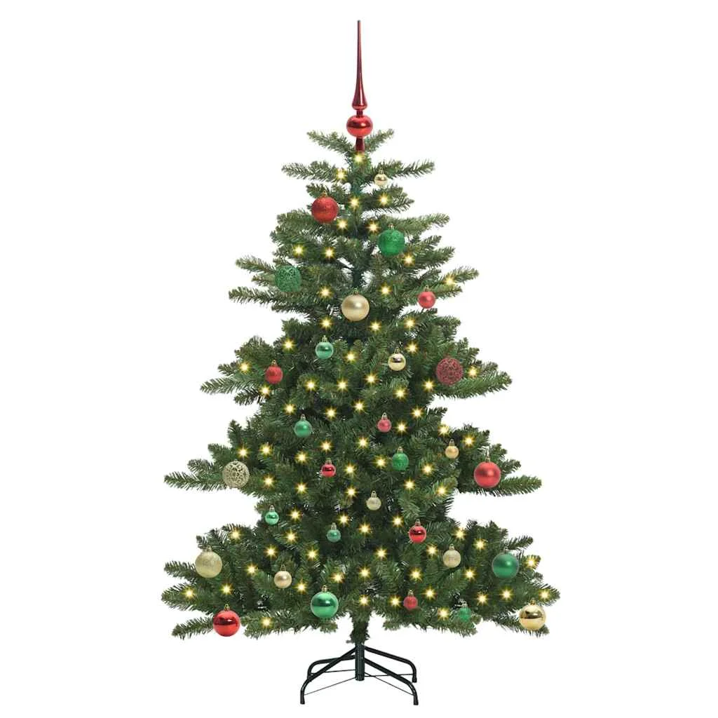 Műanyag Hajtogatós Karácsonyfa 150 LED-del Zöld 150 cm PVC