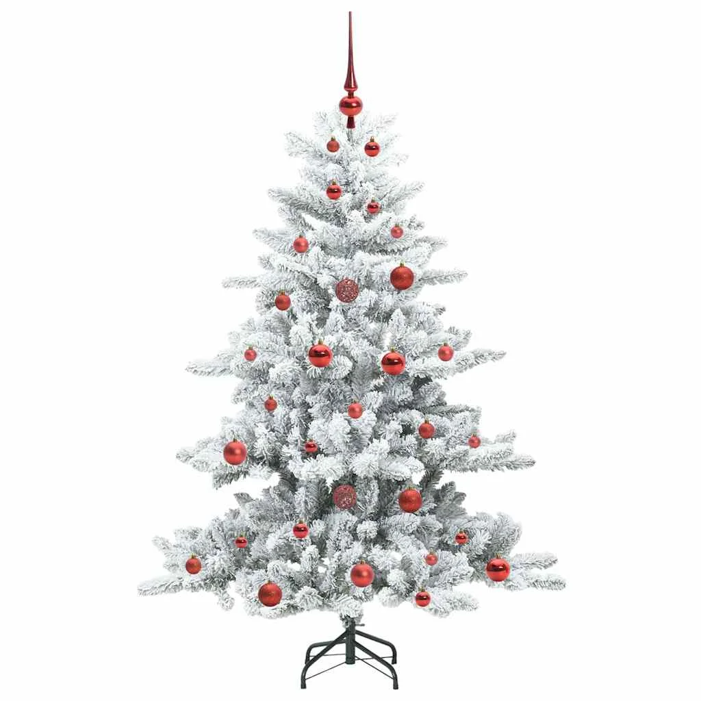 Műanyag Hajtogatós Karácsonyfa 150 LED-del Fehér 150 cm PVC