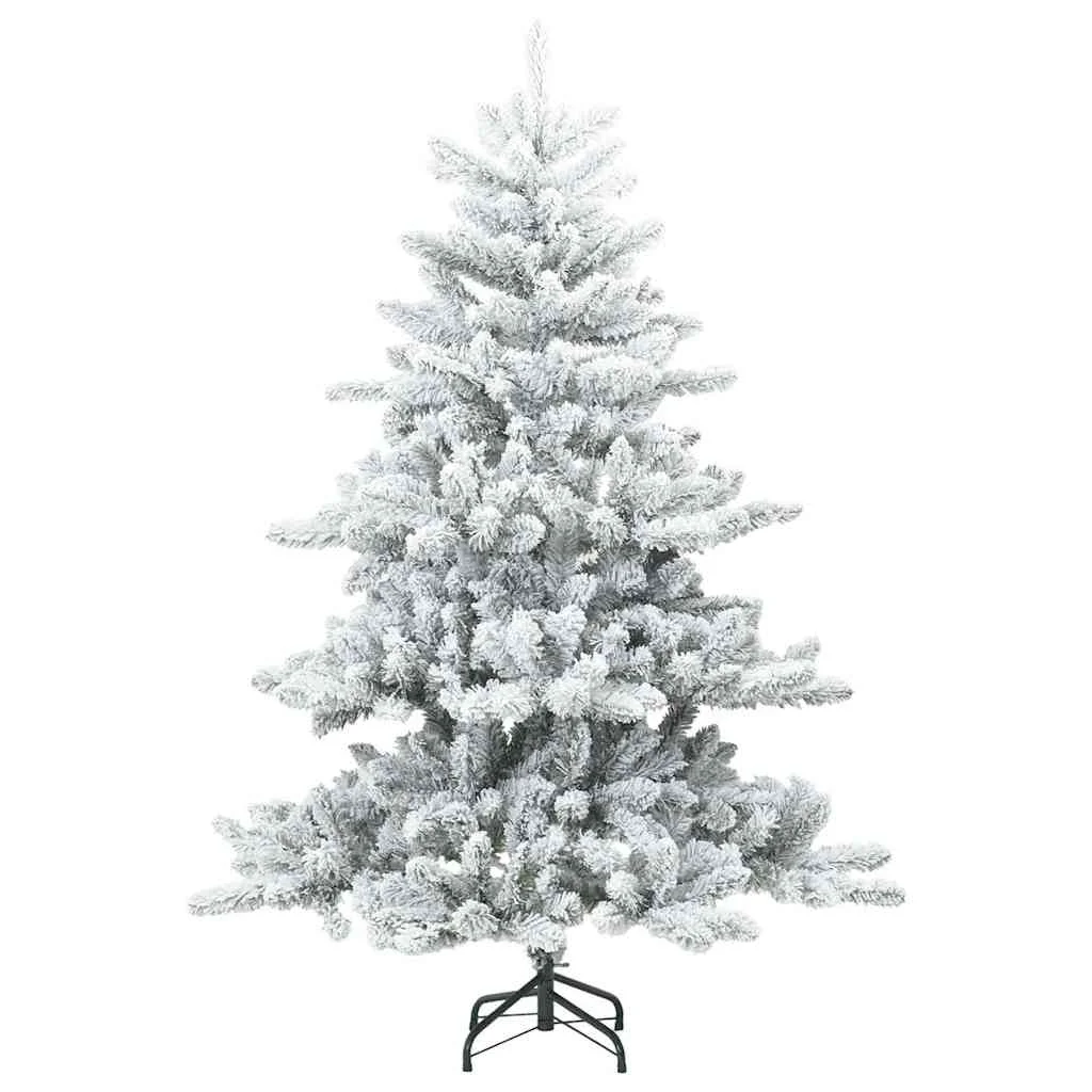 Műanyag Hajtogatós Karácsonyfa 150 LED-del Fehér 150 cm PVC