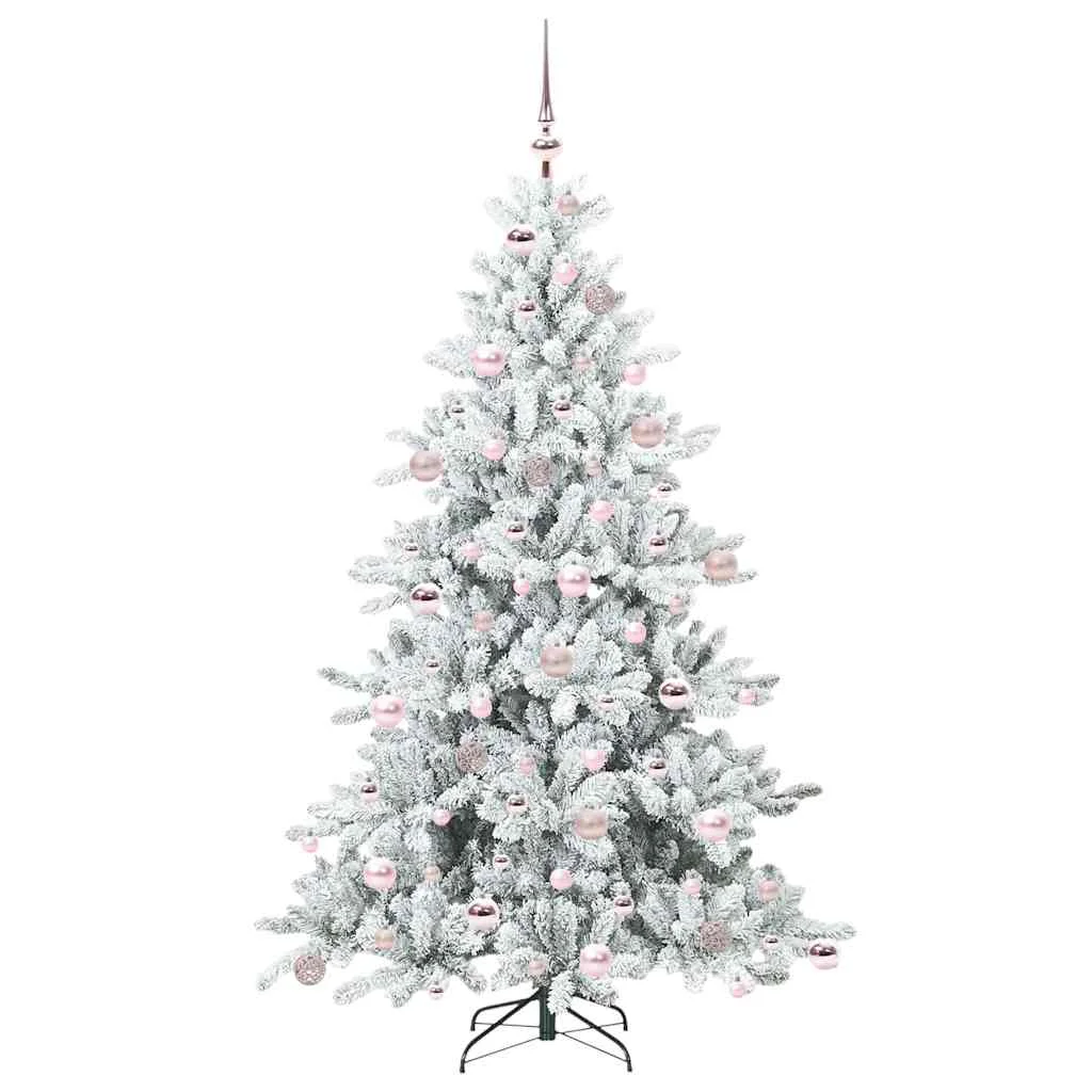 Műanyag Hajtogatós Karácsonyfa 300 LED-del Fehér 180 cm PVC