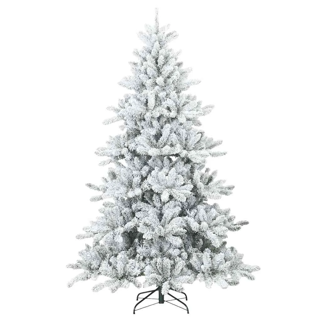 Műanyag Hajtogatós Karácsonyfa 300 LED-del Fehér 210 cm PVC