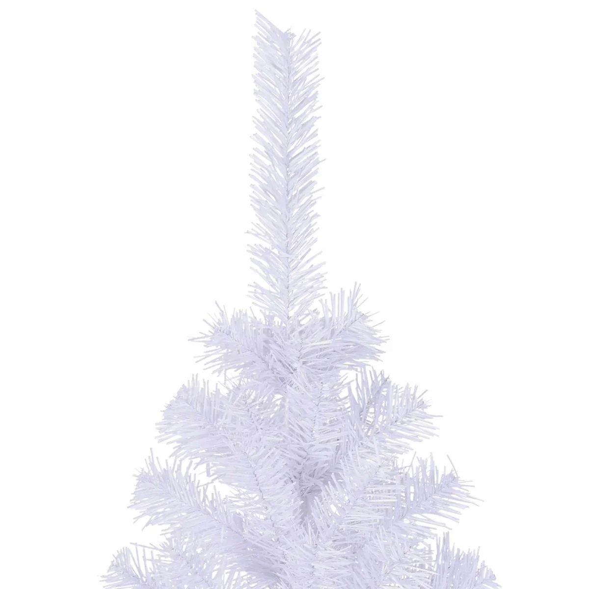 Mű karácsonyfa 300 LED-del állvánnyal Fehér 210 cm PVC és Acél