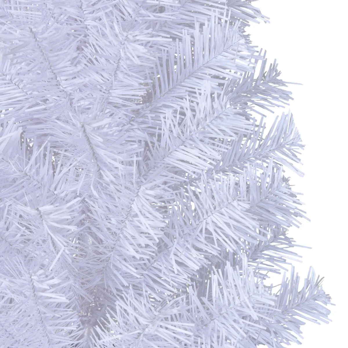 Mű karácsonyfa 300 LED-del állvánnyal Fehér 210 cm PVC és Acél