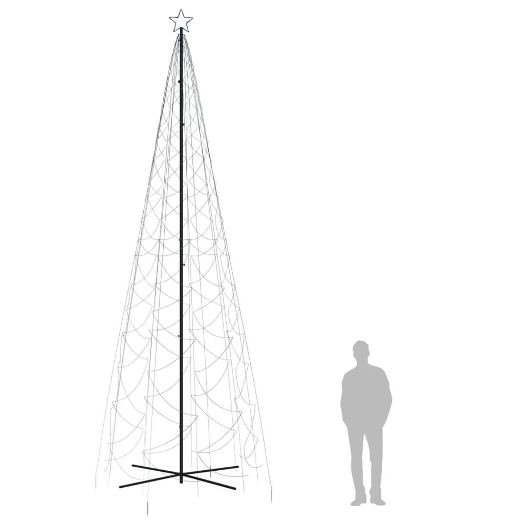 Kúp alakú karácsonyfa 500 kék LED-del 100 x 300 cm