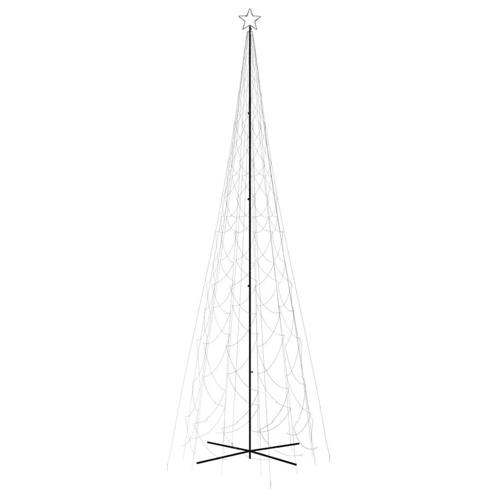 Kúp alakú karácsonyfa 3000 hideg fehér LED-del 230 x 800 cm