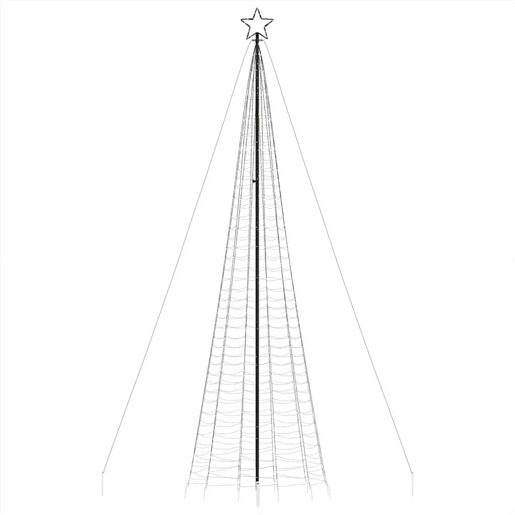 Meleg fehér karácsonyfa fénykúp tüskékkel 1534 LED 500 cm