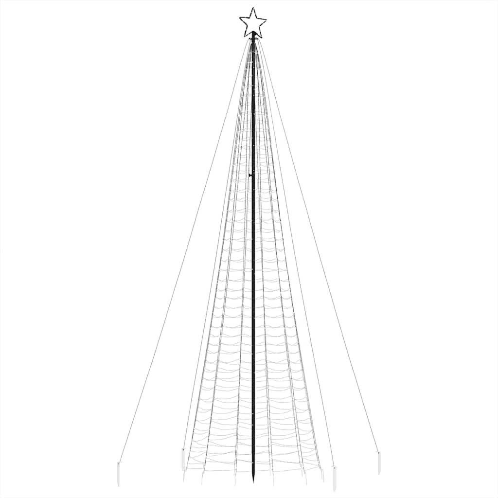 Meleg fehér karácsonyfa fénykúp tüskékkel 1534 LED 500 cm