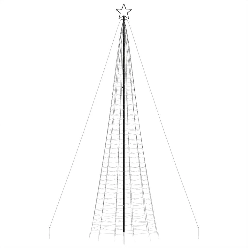 Meleg fehér LED karácsonyfa tüskékkel 1534 LED 500 cm