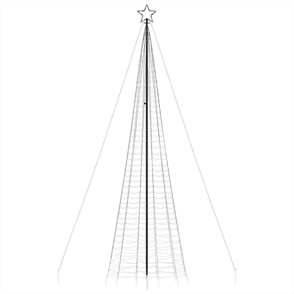 Hideg fehér karácsonyfa fénykúp tüskékkel 1534 LED 500 cm