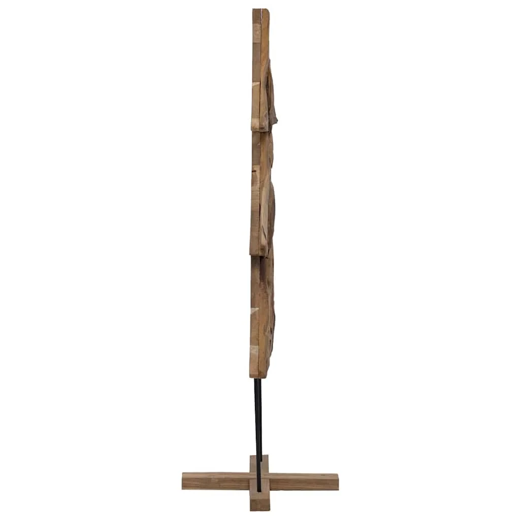 Karácsonyfa állvánnyal Barna 90 cm Tömör tíkfa
