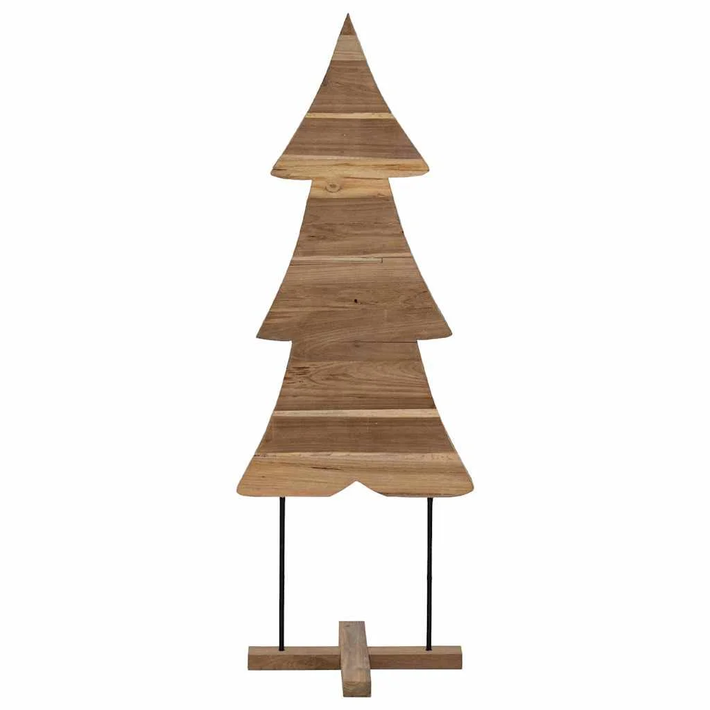 Karácsonyfa állvánnyal Barna 90 cm Tömör tíkfa