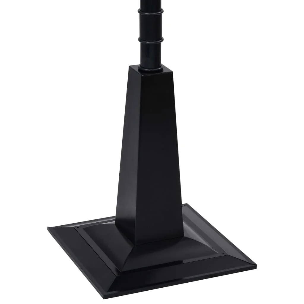 Fekete/piros PVC karácsonyi utcai lámpa Mikulással 81x40x188 cm