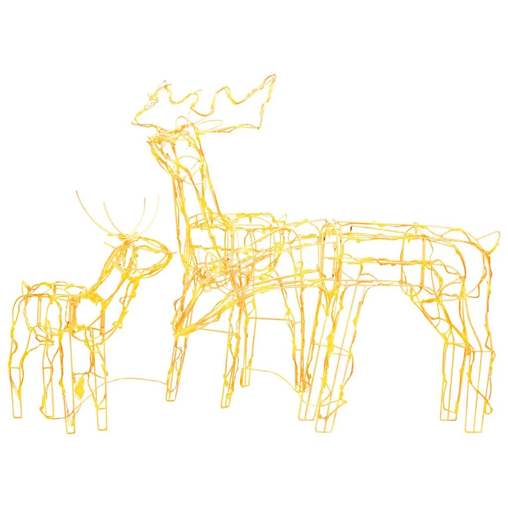 3 részes karácsonyi rénszarvas díszvilágítás 229 LED-del