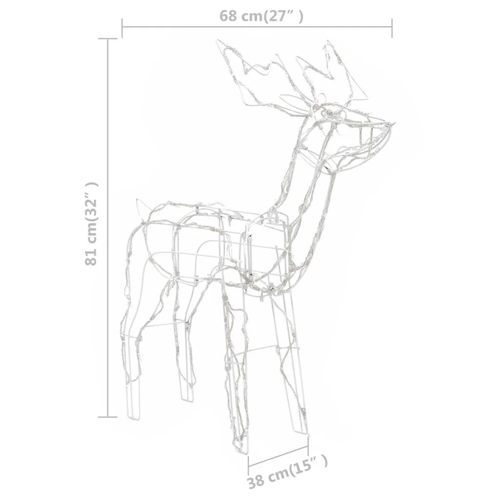 3 részes karácsonyi rénszarvas díszvilágítás 229 LED-del