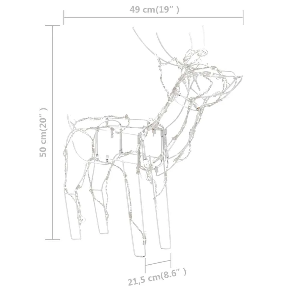 3 részes karácsonyi rénszarvas díszvilágítás 229 LED-del