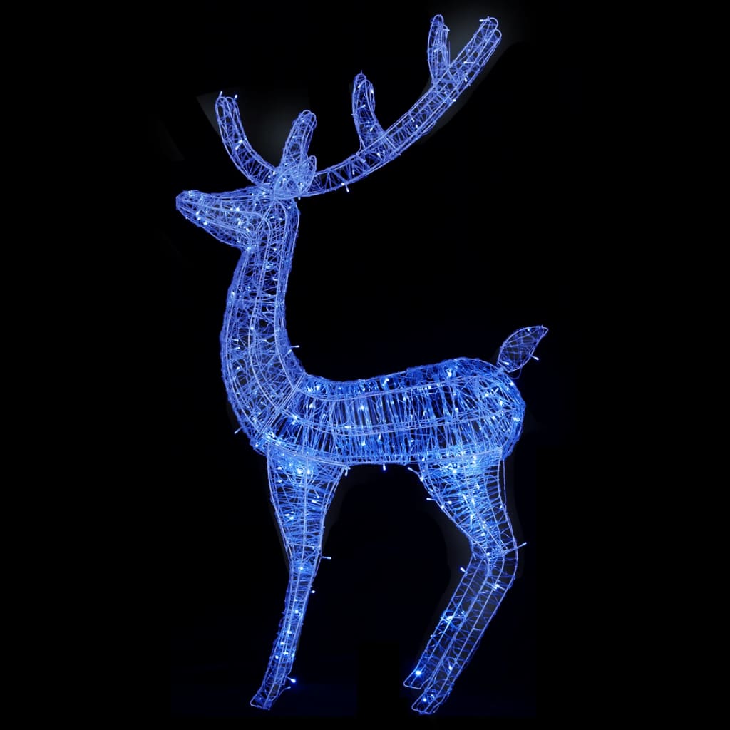 Kék XXL akril karácsonyi rénszarvas 250 LED-del 180 cm