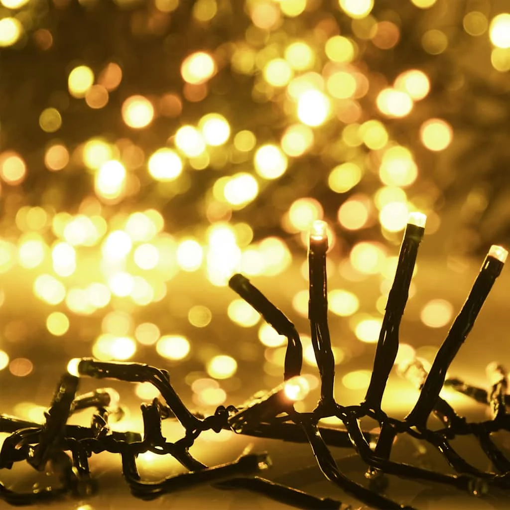 Meleg fehér fényű fürtös PVC LED-szalag 2000 LED-del 17 m