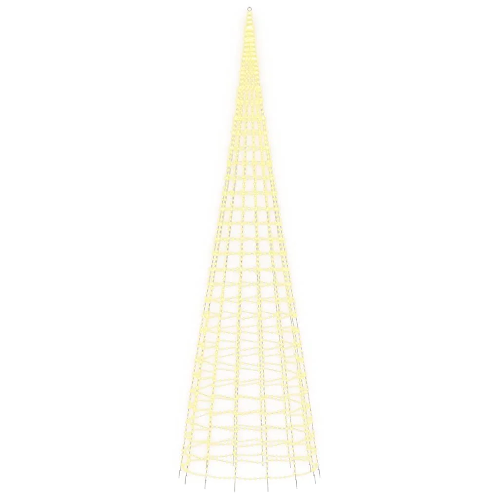Meleg fehér LED karácsonyfa zászlórúdra 3000 LED 800 cm