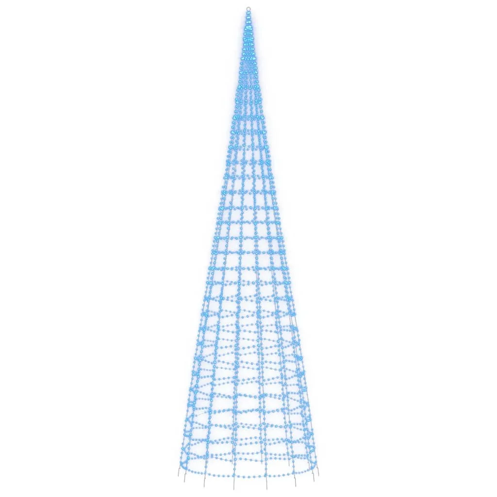 Kék LED karácsonyfa zászlórúdra 3000 LED 800 cm