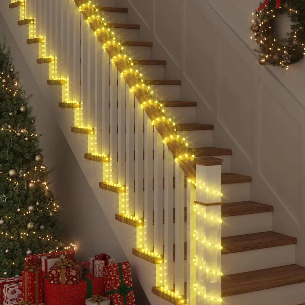 Kötél világítás 1200 LED-del Meleg fehér 50 m PVC