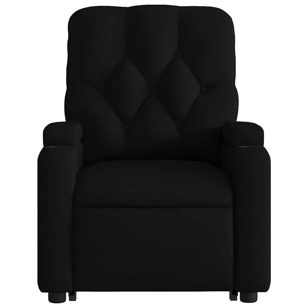 Fekete szövet dönthető masszázs- és állófotel
