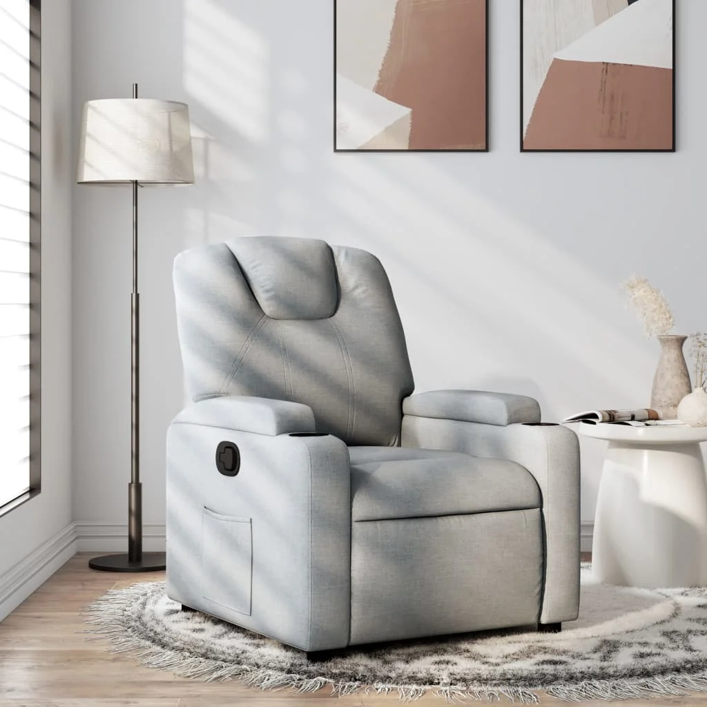 Világosszürke szövet relaxfotel