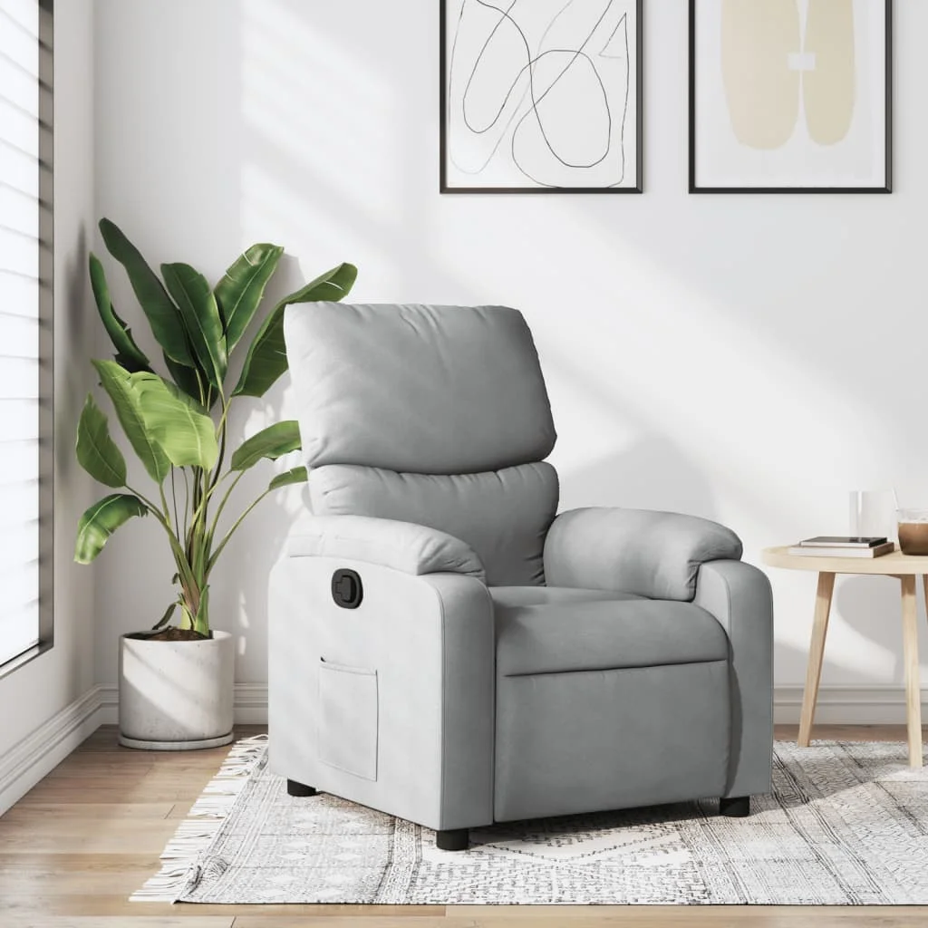 Világosszürke szövet relaxfotel