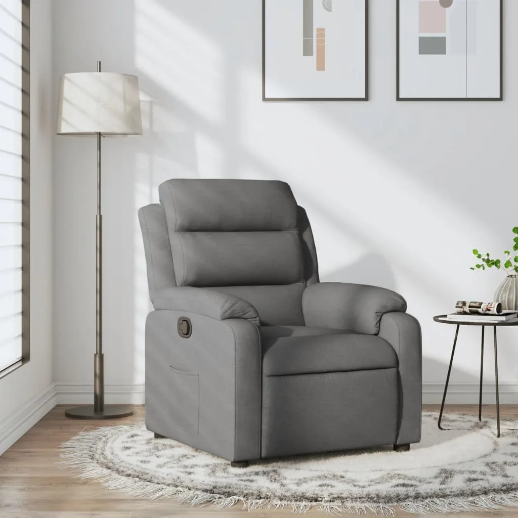 Sötétszürke szövet relaxfotel