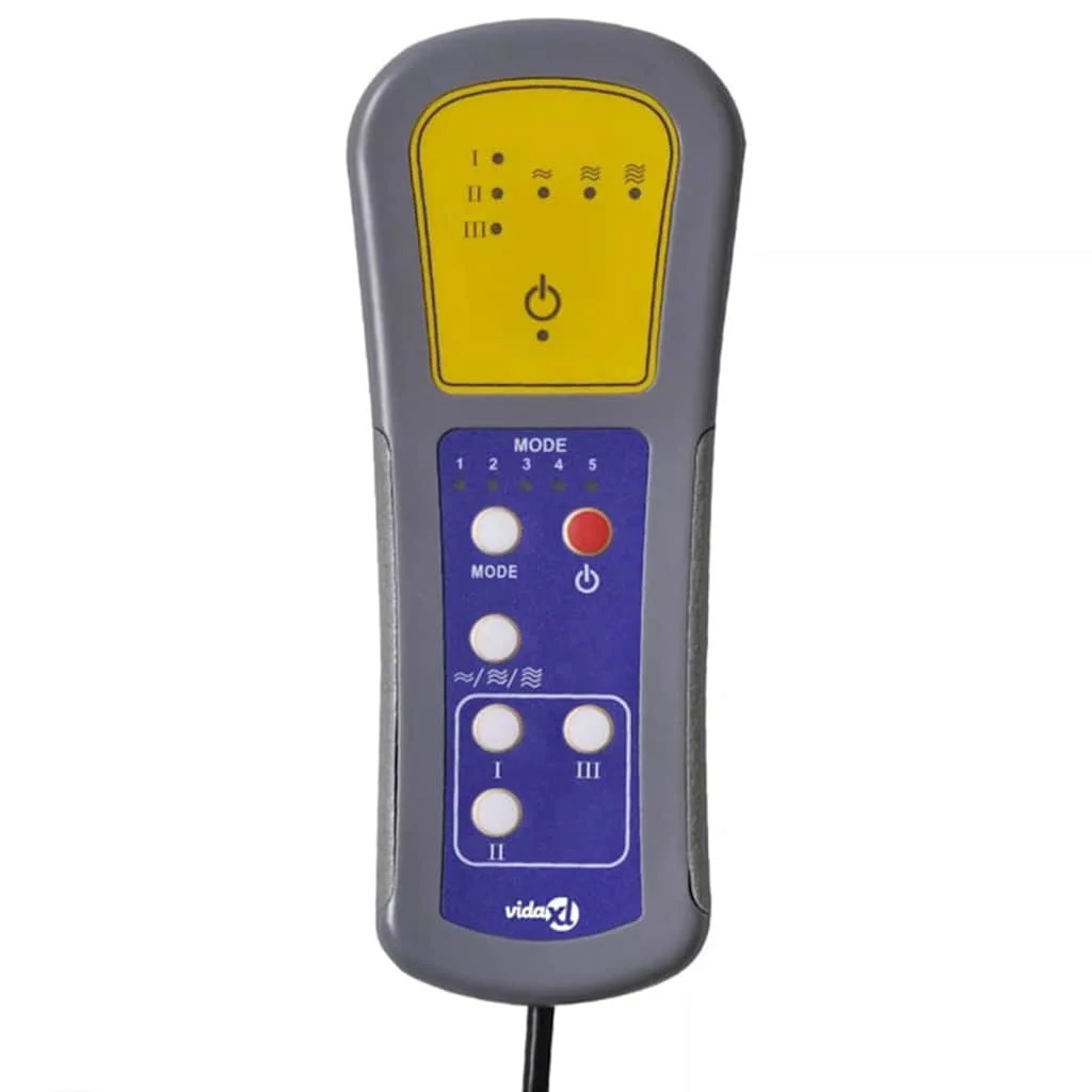 Világosszürke szövet dönthető elektromos álló masszázsfotel