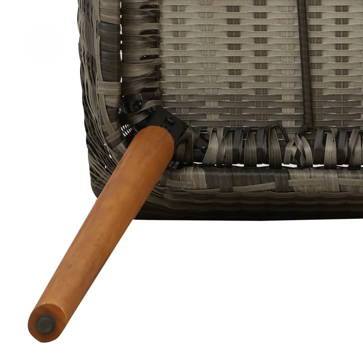 3 darabos Kerti Étkező Szett Szürke Poli Rattan