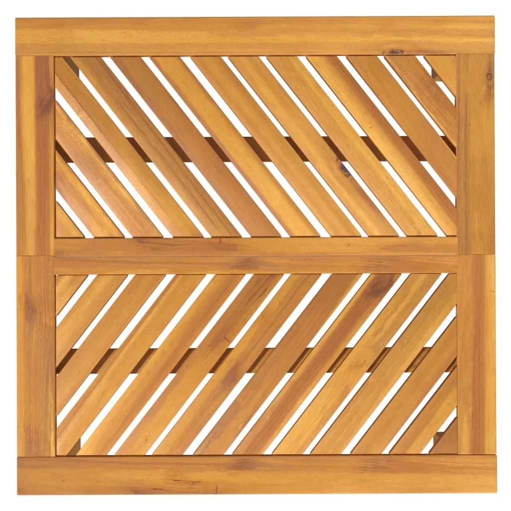 Tömör akácfa kerti étkezőasztal 90 x 90 x 74 cm