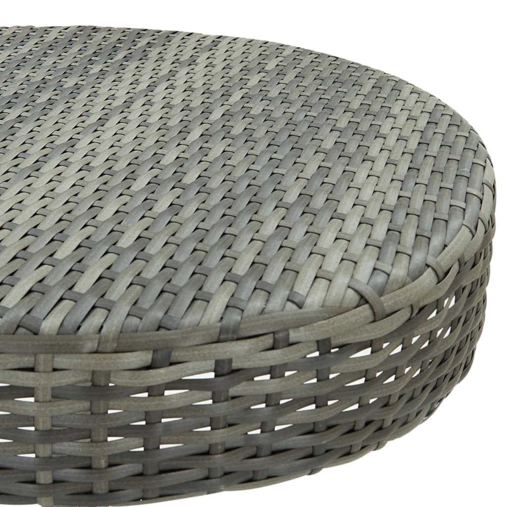 Szürke polyrattan kerti asztal 60,5 x 106 cm